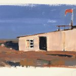 Francis Di Fronzo, Study 2 for Refuge, 2018, watercolor and gouache on paper, 7x12 inches