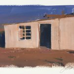 Francis Di Fronzo, Study 3 for Refuge, 2018, watercolor and gouache on paper, 7x12 inches