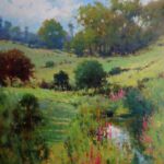 Jim Rodgers, Field Pond in June, 2022, Oil on panel, 30 x 24 inches