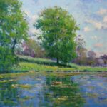 Jim Rodgers, Meadowbrook Pond, 2022, Oil on panel, 24 x 30 inches