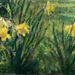 Michael Doyle, Daffodils (SOLD), 2021, Oil on canvas, 30 x 10 inches