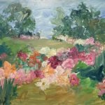 Mary Page Evans, Summer Peonies (SOLD), 2021, Oil on canvas, 34 x 46 inches
