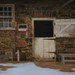 Peter Sculthorpe, Out Back, 2016, oil on mounted linen, 8 1/2 x 9 3/4 inches