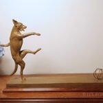J. Clayton Bright, The Kick, Bronze, 14 ⅜ x 22 x 5 ¼ inches, signed and numbered