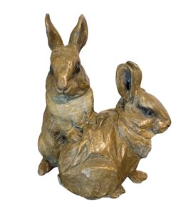 Margery Torrey, Double Trouble, Bronze, 8 x 6 x 3 ½ inches