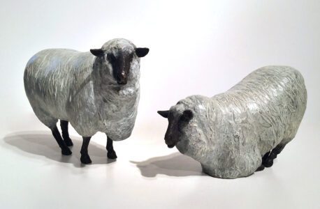 J. Clayton Bright, Sheep (table size), Bronze, 8 x 3 x 5 ½ inches, edition of 35