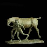Olivia Musgrave, Amazon Leading, Bronze, 8¾ x 11¼ x 5¼ inches