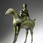 Olivia Musgrave, Amazon Resting, Bronze, 27½ x 19 x 6¼ inches