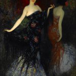 Francis Luis Mora, Spanish Color Fantasy, 1915, Oil on canvas 24 x 18 inches