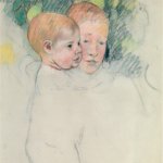 Mary Cassatt (1844-1926), Woman and Child in Front of a Fruit Tree, 1893, Pastel on paper, 17 1/2 x 15 1/2 inches