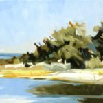 Philip Koch, White Sand (SOLD), 2020, Oil on canvas, 16 x 30 inches