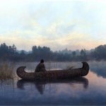 Timothy Barr, The Reed Gatherer, Oil on Panel, 27 x 30.5 inches