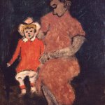 Milton Avery, Mother and Child, c. 1935, oil on canvas board, 15 3:4 x 20 inches