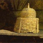 Jamie Wyeth (b. 1946), Skep, 1985-86 combined mediums on board 18 ¾ x 23 ¼ inches