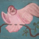 Milton Avery, Sitting Owl, 1950 Oil on canvasboard 13 7/8 x 17 7/8 inches