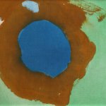 Helen Frankenthaler, Untitled, ca. 1989, Oil on linen-covered book, 11 x 11 inches