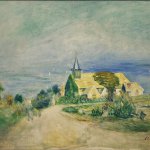Pierre-Auguste Renoir (1841 - 1919), Paysage à Bénerville, 1895, oil on canvas, 13 3/4 x 16 1/4 inches