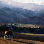 Timothy Barr, Going Home, 2014, oil on panel, 24 x 40 inches