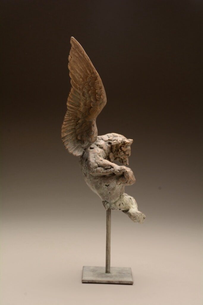 Julia Levitina, Acquiescence, Bronze, 20 ½ x 4 ½ x 4 ½ inches, Edition of 8