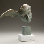 Julia Levitina, Invisible Bird Sing, Bronze, 13 ¾ x 14 x 4 ½ inches, Edition of 8