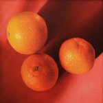 Scott Prior, Oranges, 2015, oil on panel, 6 x 5 3/4 inches