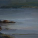 Christine Lafuente, Acadian Cove, Still Morning, 2015, oil on linen, 14 x 18 inches