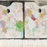 Jim Dine, 2 Palettes, 1963, watercolor on paper, 20 x 24 1/2 inches