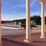 Timothy Barr, Philadelphia Waterworks, oil on panel, 18 x 24 inches