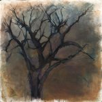 Mary Page Evans, Godot Tree #2, oil on paper, 46 x 48 inches