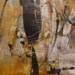 Vicki Vinton, Banjo, 2017, combined mediums on board, 36 x 24 inches