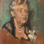 Michael Doyle, Eleanor Roosevelt, 2018, Oil on board, 6 1/2 x 4 3/4 inches