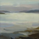 Christine Lafuente (b.1968), Low Clouds, Last Light, 2018, Oil on linen, 10 x 10 inches