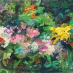 Mary Page Evans, Summer Gardens II, 2017, Oil on canvas, 30 x 40 inches