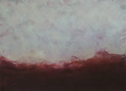 Betsy Eby, Half the World, 2019, Encaustic on canvas on panel, 48 x 66 inches