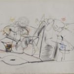 Arshile Gorky, Untitled, c. 1946, Pencil and pastel on paper, 11 ⅛ x 14 ⅞ inches