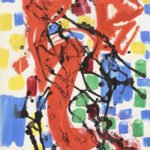 Hans Hofmann, Mosaic for Apartment House Sketch No. 4, 1956, Gouache and ink on paper, 38 ½ x 22 ¼ inches