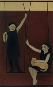 Will Barnet, The Swing, 1963, Oil on canvas, 45 ⅜ x 25 ¾ inches