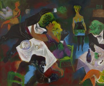 William Gropper, Night Club, 1973, Oil on canvas, 20 x 24 inches
