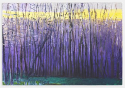 Wolf Kahn, Yellow Top of the Ridge (SOLD), 2004, Oil on canvas, 36 x 52 inches