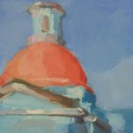 Christine Lafuente, Capilla Dome, 2020, Oil on mounted linen, 12 x 12 inches