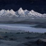 Timothy Barr, Teton Nocturne, Oil on panel, 24 x 40 inches