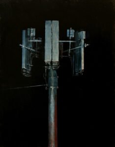 Francis Di Fronzo, The Sentinel, 2020, Oil over watercolor and gouache on panel, 11 x 14 inches