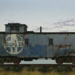Francis Di Fronzo, No Stars (Part 2), 2022, Oil over watercolor and gouache on panel, 24 x 48 inches