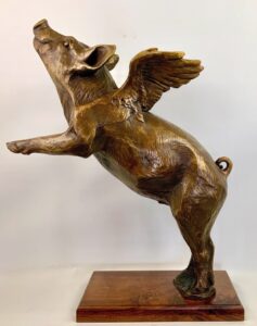 Margery Torrey, Little Dreamer, 2021, Bronze, 24 x 20 x 8 inches, edition of 25