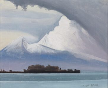 Joseph Stella (1877-1946), Vesuvius III, Oil on canvas, 10 x 12 inches