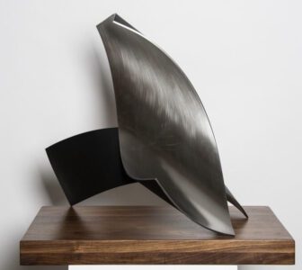 Joe Gitterman, Couple 8, Stainless Steel Painted On One Side, 22 x 23 x 16 inches