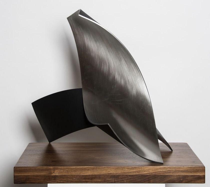 Joe Gitterman, Couple 8, Stainless Steel Painted On One Side, 22 x 23 x 16 inches