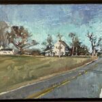 Michael Doyle, Backroads of America, 2023, Oil on panel, 6 x 12 inches