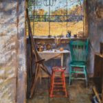 Michael Doyle, Fall Still Life & Landscape, 2023, Oil on board, 24 x 24 inches