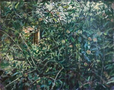 Michael Doyle, Through the Apple Tree, 2023, Oil on canvas, 24 x 30 inches